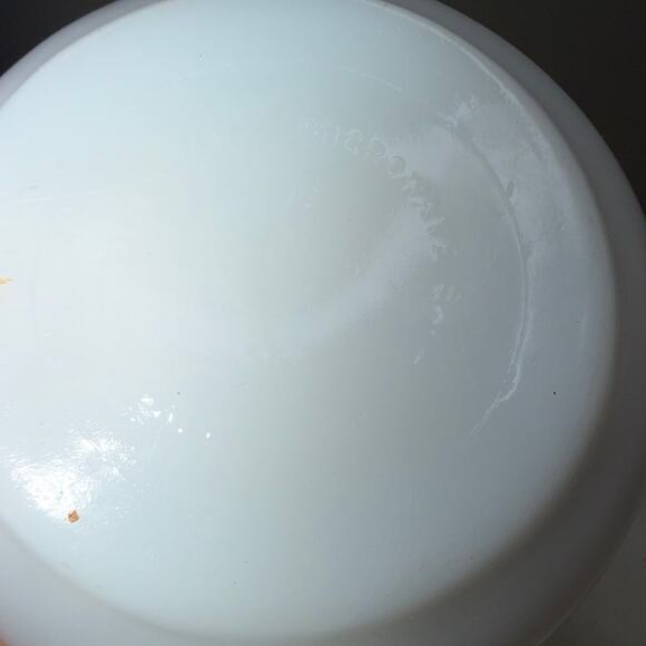 Vintage Glasbake White Milk Glass Soup Cereal Lug Handle 5" Glass Bowls USA Made - Picture 3 of 9